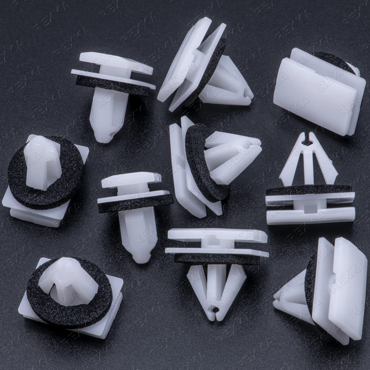 Rexka Clips de moldeo basculantes exteriores para Ford Escape F-150 MKC Ranger W715201-S300 W716351-S300