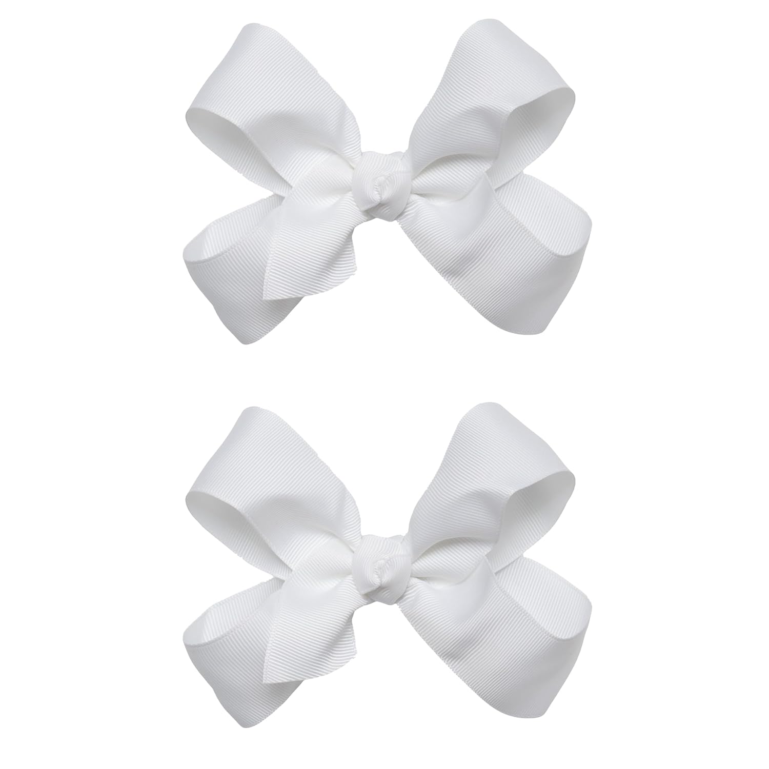 HAIRBOWS – Paquete de 2 lazos para el pelo de grogrén con nudo envolvente central en pinzas para el cabello, para todas las edades y tipos de