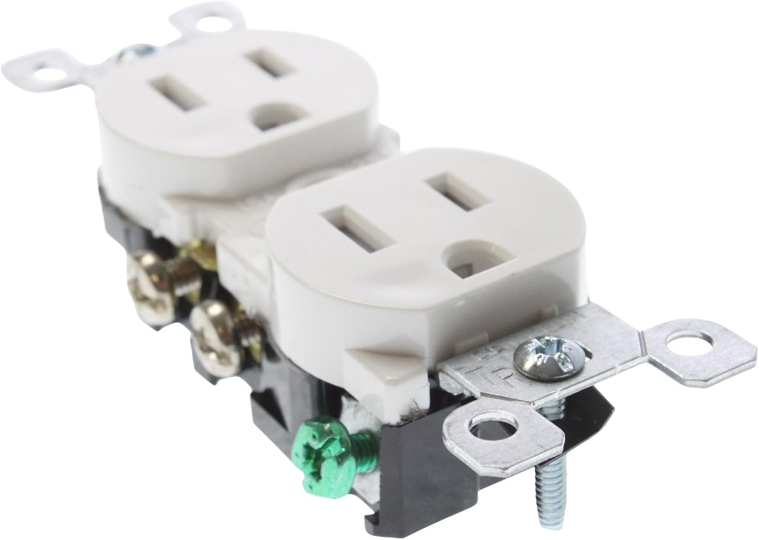 Leviton t5320-w receptáculo de 15Amp, 125V, Tamper Resistentes, Duplex, Residencial Grado, toma de tierra, color blanco (10unidades)
