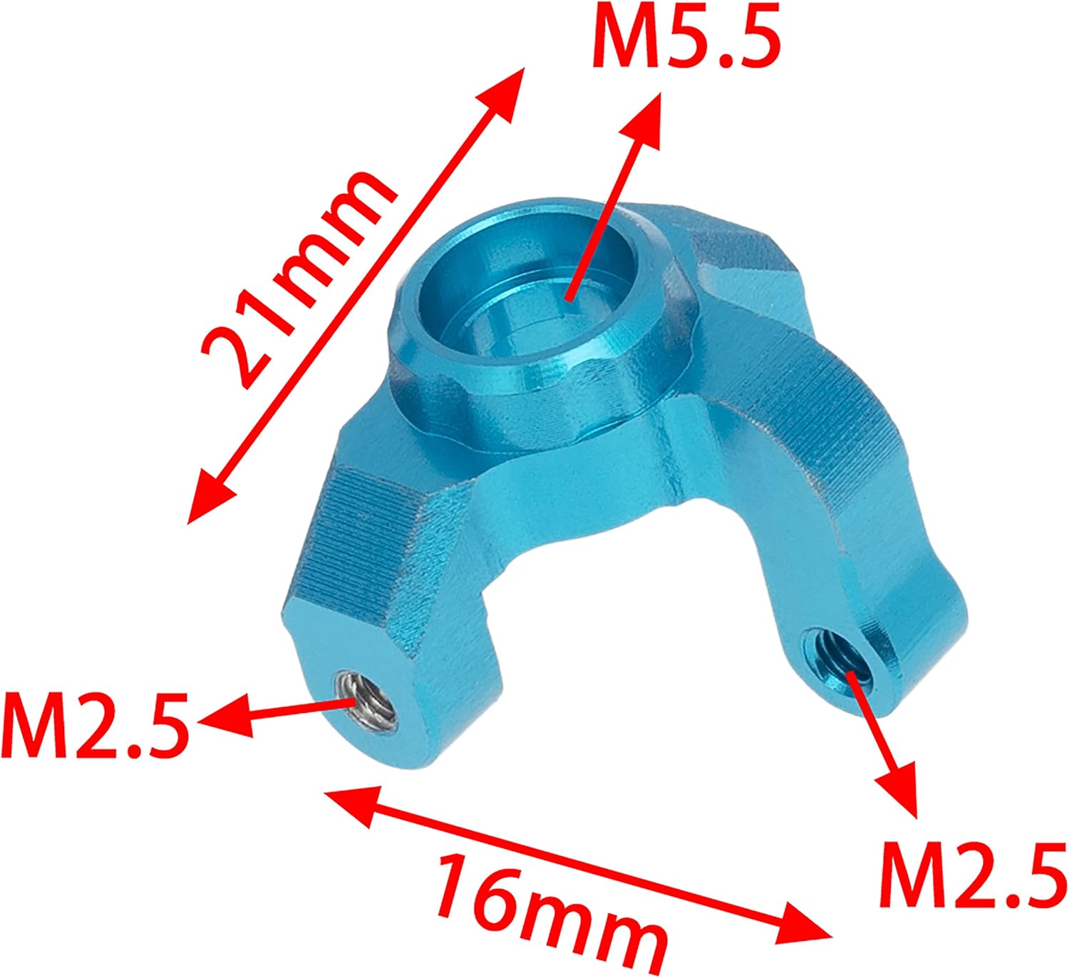 DKKY – Kit de piezas de actualización CNC de aleación de aluminio para nudillos de dirección C-Hubs Bellcranks para Losi 118 Mini-T 2.0 2WD RC Truck