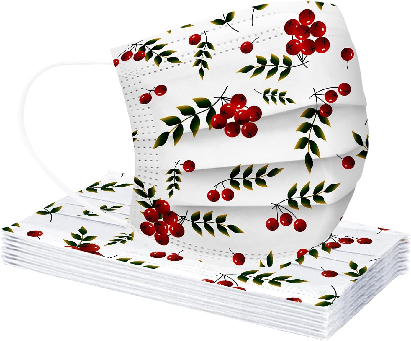 50 mascarillas desechables de Acción de Gracias y Navidad para adultos, 3 capas para otoño e invierno, con diseños para mujeres y hombres