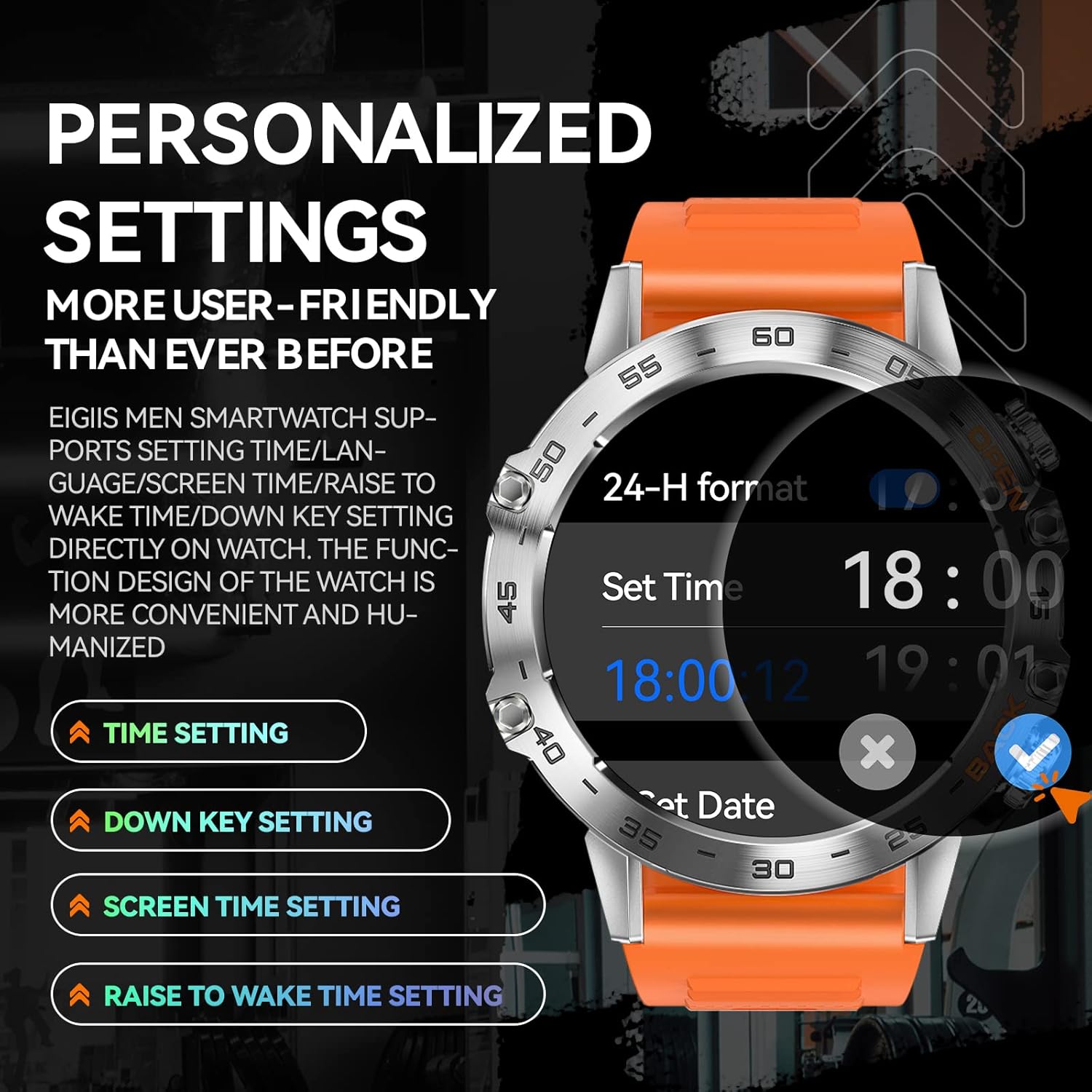 Military Smart Watch for Men MakeAnswer Calls Rugged Tactical Smartwatch Compatible with Android iPhone Samsung 1.39″ HD Screen Heart Rate Sleep