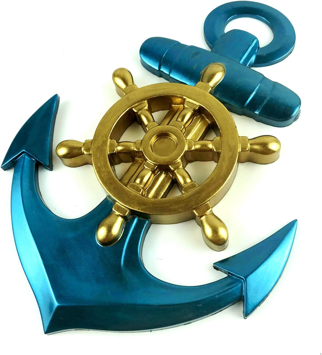 Moldes de resina de anclaje, moldes de silicona para anclajes de barco con timón, moldes de silicona epoxi de resina 3D para decoración de colgar en