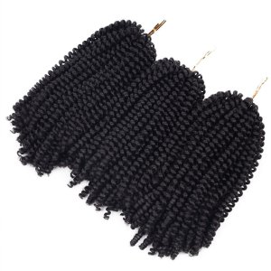 Paquete de 3 extensiones de trenzas de pelo muy rizado o trenzas africanas de pelo sintético de fibra resistente Paquete de 3 extensiones de trenzas de pelo muy rizado o trenzas africanas de pelo sintético de fibra resistente