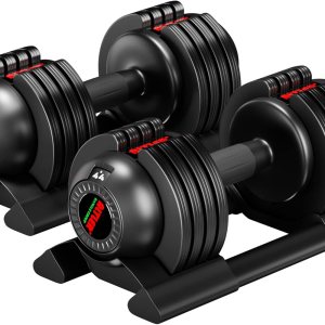 Altler – Mancuernas ajustables, 22254452 libras, juego de mancuernas individuales con bandeja para entrenamiento de fuerza, mancuernas ajustables Altler – Mancuernas ajustables, 22254452 libras, juego de mancuernas individuales con bandeja para entrenamiento de fuerza, mancuernas ajustables