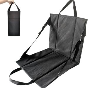 Pozico Cojín de asiento portátil para gradas, asiento ligero plegable con respaldo para deportes al aire libre y conciertos al aire libre Pozico Cojín de asiento portátil para gradas, asiento ligero plegable con respaldo para deportes al aire libre y conciertos al aire libre