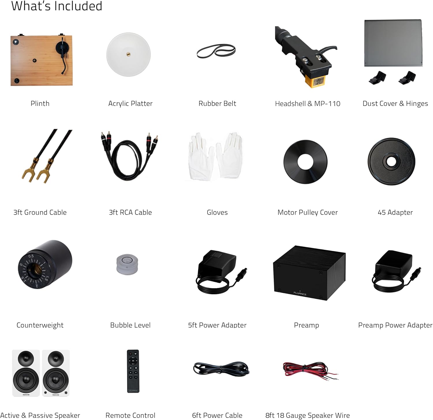 Fluance Reference RT85N – Tocadiscos de vinilo de alta fidelidad con preamplificador PA10 Phono y altavoces de estantería de 5 pulgadas alimentados