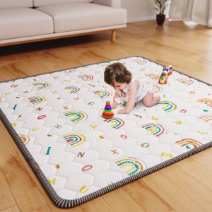 Tapete de juego bohemio para bebé, de 50 x 50 pulgadas, tapete grueso para el suelo del bebé, tapete antideslizante acolchado para gatear, tapete de Tapete de juego bohemio para bebé, de 50 x 50 pulgadas, tapete grueso para el suelo del bebé, tapete antideslizante acolchado para gatear, tapete de