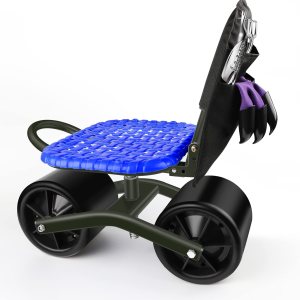 i COVER Taburete rodante de jardín con 2 ruedas y bolsa de herramientas, carrito estable y resistente, altura ajustable del asiento y dirección para i COVER Taburete rodante de jardín con 2 ruedas y bolsa de herramientas, carrito estable y resistente, altura ajustable del asiento y dirección para