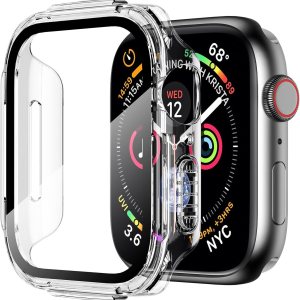 Mesime Funda resistente compatible con Apple Watch Series 9, 8, 7, 1.614 in con protector de pantalla de vidrio templado, funda para iWatch Mesime Funda resistente compatible con Apple Watch Series 9, 8, 7, 1.614 in con protector de pantalla de vidrio templado, funda para iWatch