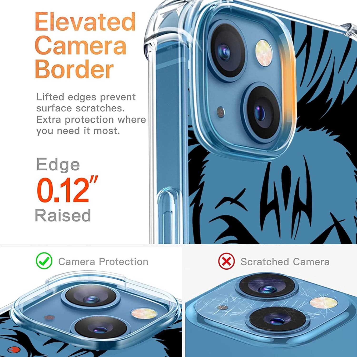 Funda de TPU transparente a prueba de golpes para iPhone 14 Pro Max Anime para niños y niñas (funda de anime genial para iPhone 14 Pro Max)