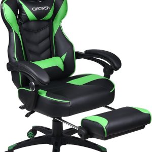Silla de videojuegos para oficina de carreras  reclinable de piel sintética con respaldo alto, ergonómica, ajustable y giratoria, escritorio Silla de videojuegos para oficina de carreras  reclinable de piel sintética con respaldo alto, ergonómica, ajustable y giratoria, escritorio