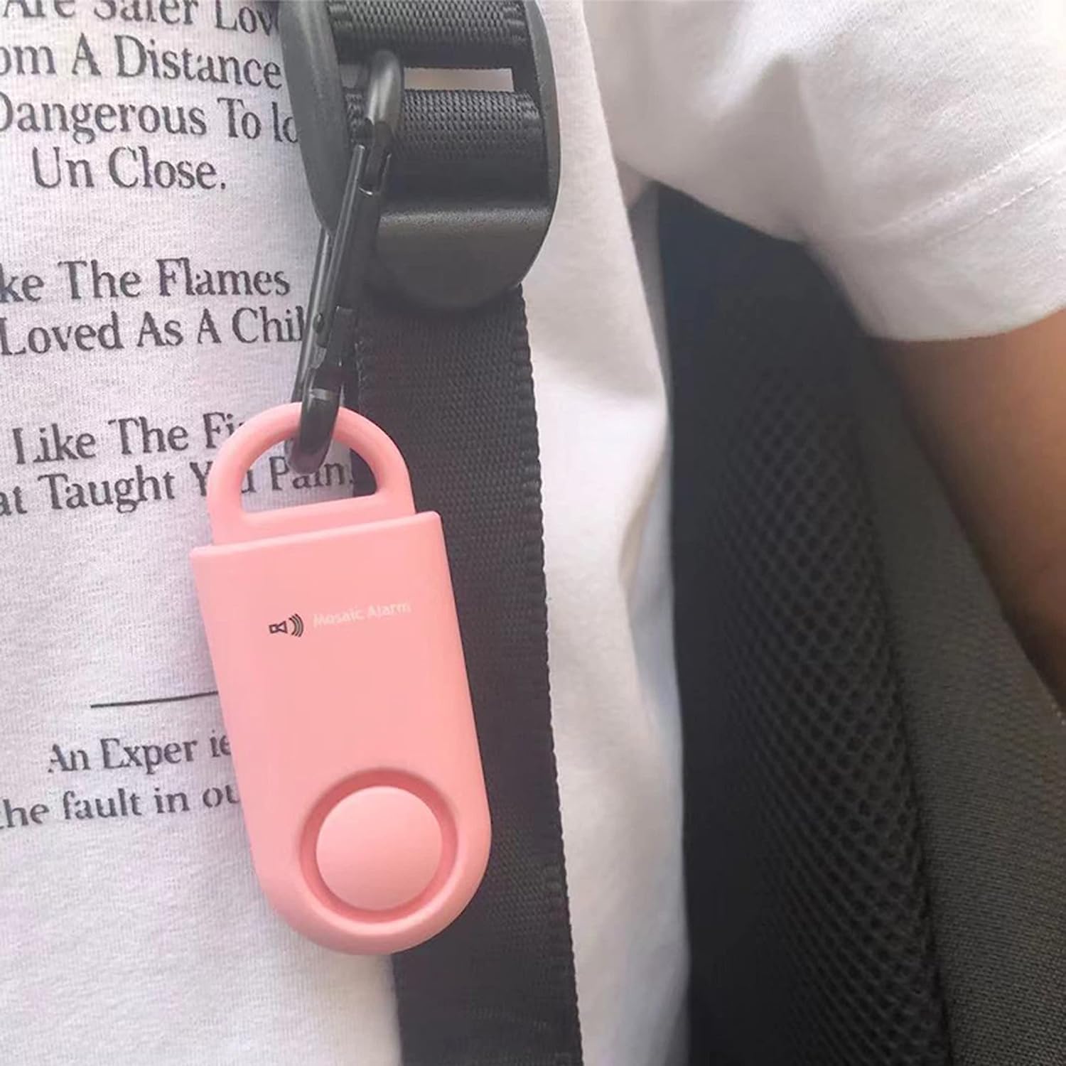 Paquete de 2 alarmas de seguridad personal de sirena de 130 db con sonido fuerte, alertas de emergencia con mosquetón, cordón. Llavero de