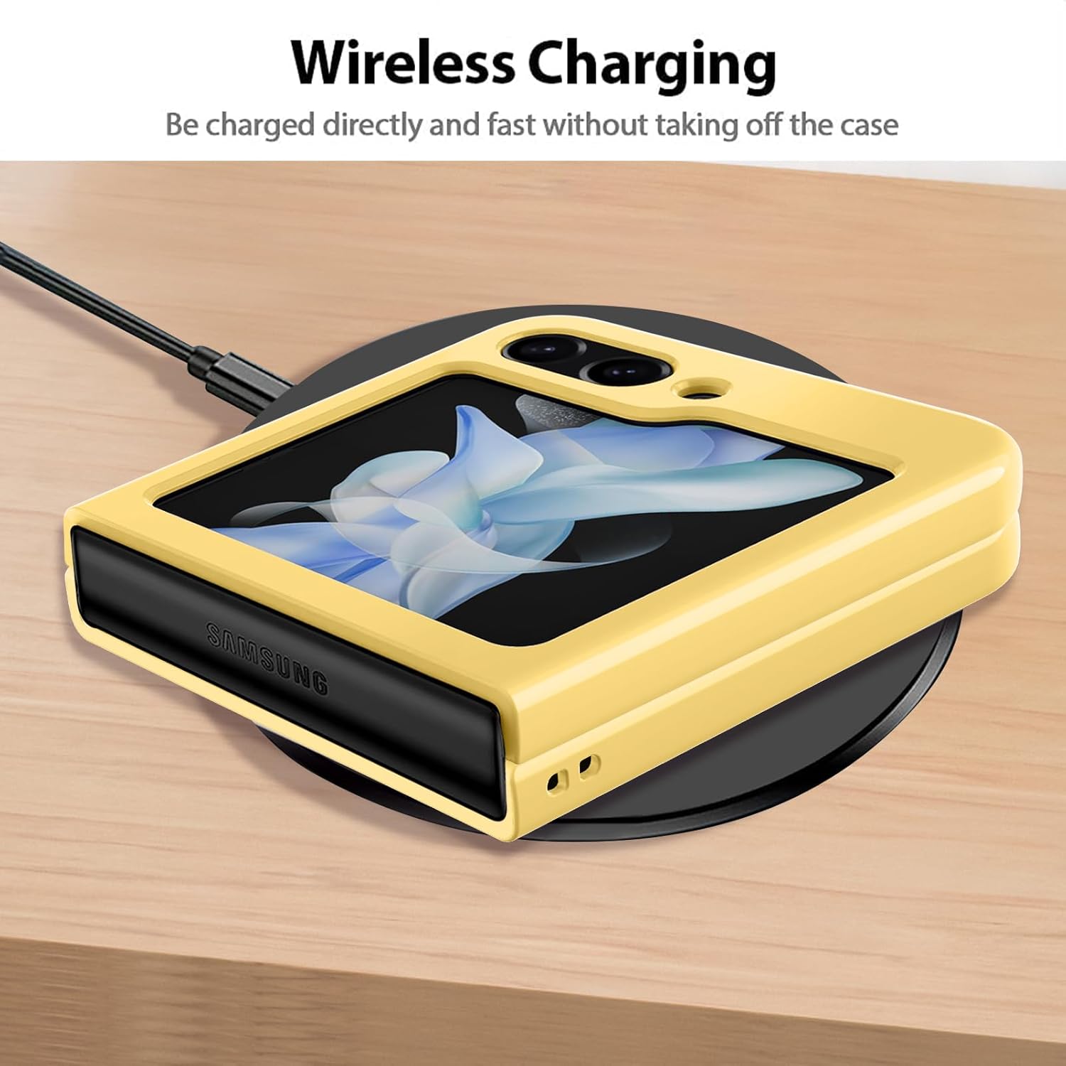 Funda magnética para Samsung Galaxy Z Flip 5 (compatible con MagSafe) a prueba de golpes, protección antiarañazos, plástico duro, funda delgada para