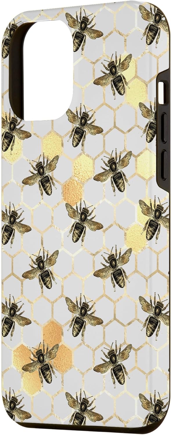 iPhone 14 Pro Max Bumble bee – Estuche con diseño de abeja de abeja amarilla con diseño de apicultor