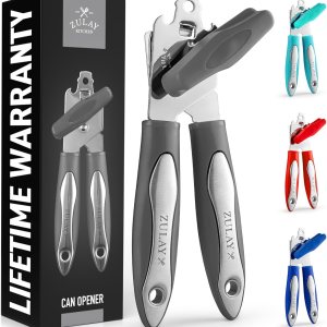 Zulay Kitchen Abrelatas de mano  Abrelatas manual duradero cuchillas de acero inoxidable de corte de borde liso  Abrelatas manual de servicio pesado Zulay Kitchen Abrelatas de mano  Abrelatas manual duradero cuchillas de acero inoxidable de corte de borde liso  Abrelatas manual de servicio pesado