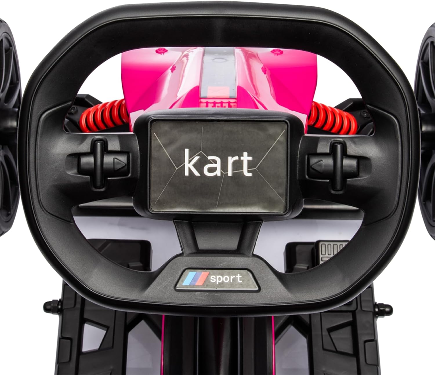 Aosom Go Kart eléctrico de 12 V para niños, juguete para montar al aire libre con accionamiento hacia adelante hacia atrás y velocidad ajustable,