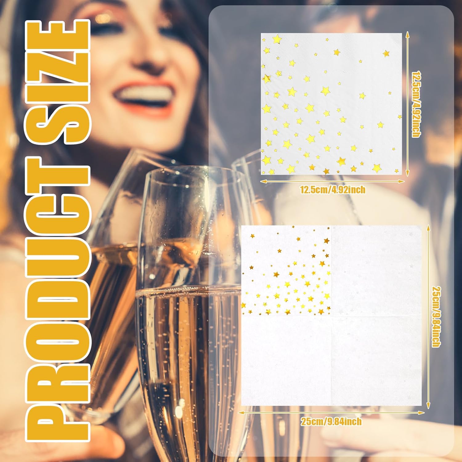 Fulmoon 200 servilletas de cóctel, servilletas de papel desechables, servilletas de fiesta, servilletas de bebidas para bodas, restaurantes, bares,