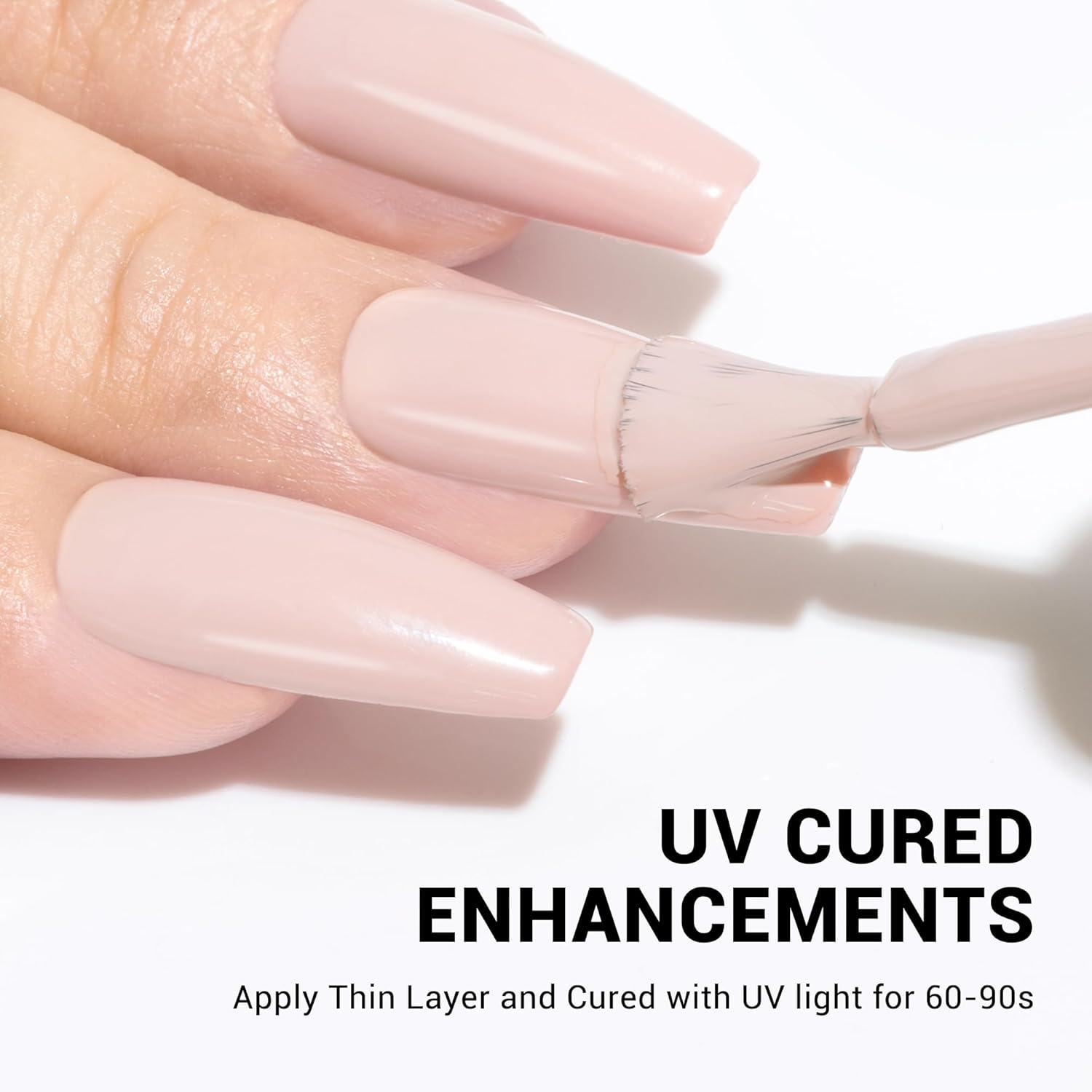 MelodySusie Esmalte de uñas de gel grueso, 0.5 onzas líquidas, color rosa nude, para remojar UV LED, divertido esmalte de gel de conejo, regalo para