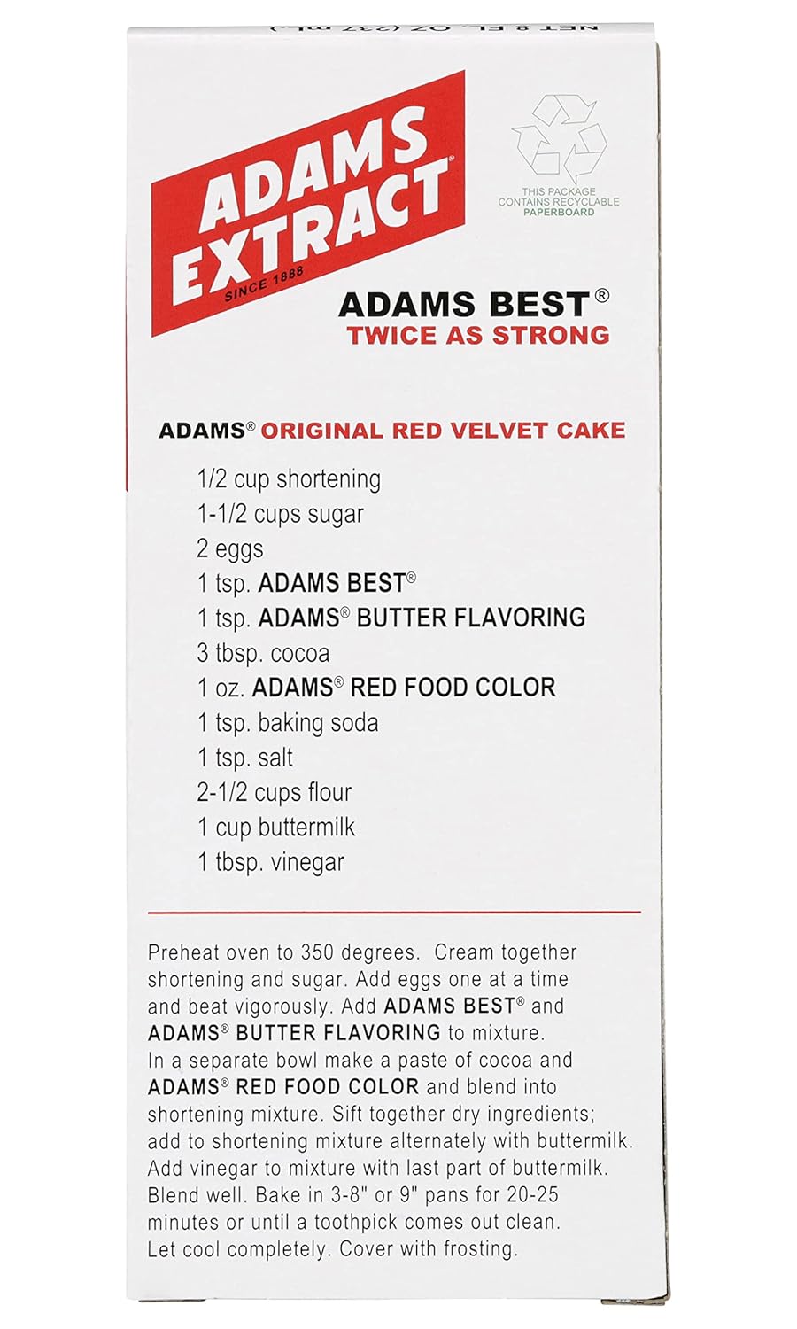 Adams Best Extract (vainilla, 8 onzas (paquete de 1))