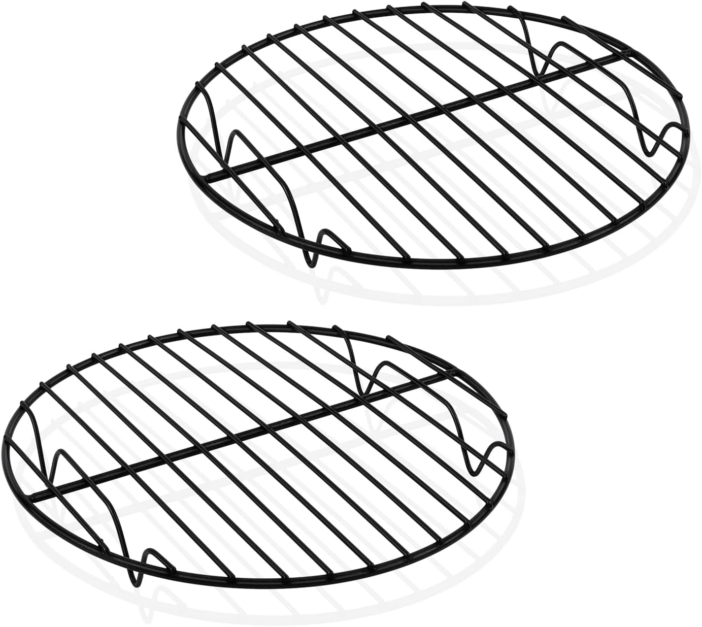 TeamFar Estante de enfriamiento redondo, estante pequeño de 7.5 pulgadas para asar con núcleo de acero inoxidable y revestimiento antiadherente,