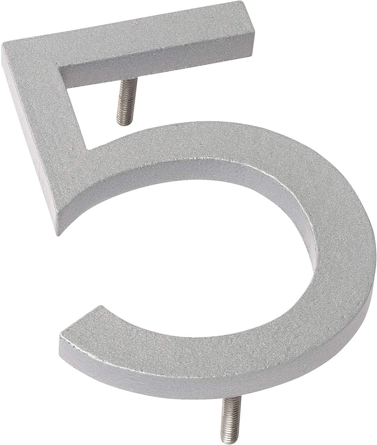 Placa de dirección horizontal de 3 pulgadas flotante con números de casa, aluminio, fácil de instalar, horizontal, 5 dígitos