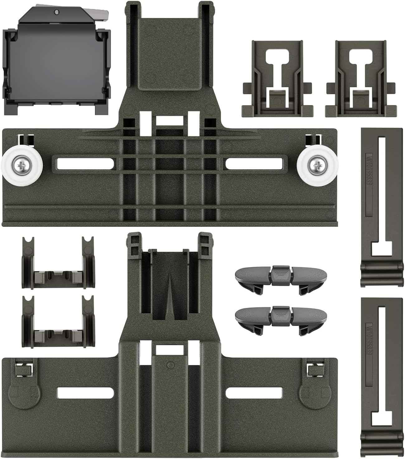 Paquete de 12 piezas mejoradas para estante superior para lavavajillas W10350375 W10712395 y W10320664 W10320665 para ajustador de lavavajillas