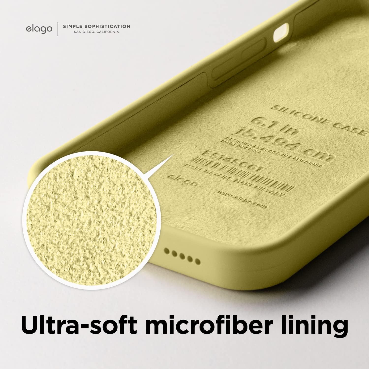 elago Compatible con iPhone 14 Pro, funda de silicona líquida, funda protectora de cuerpo completo, a prueba de golpes, teléfono delgado, forro de