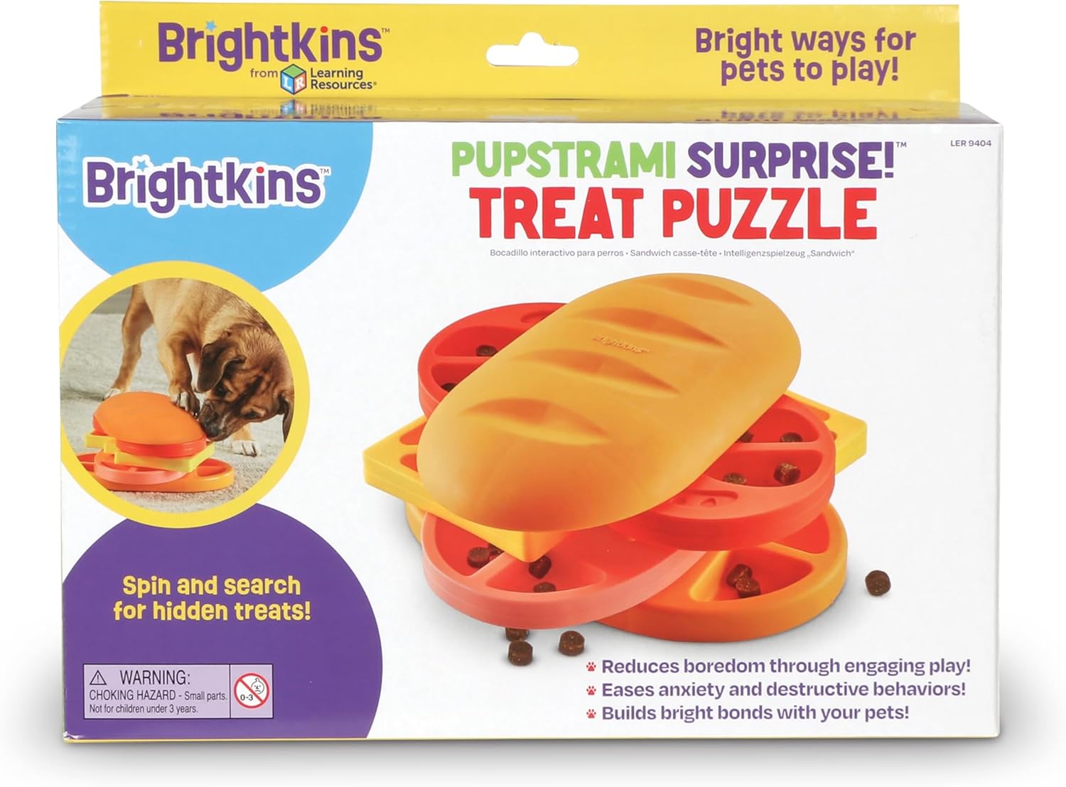 Brightkins Pupstrami Surprise! Treat Puzzle – Juguetes de rompecabezas para perros, juguetes interactivos para perros, regalos para perros