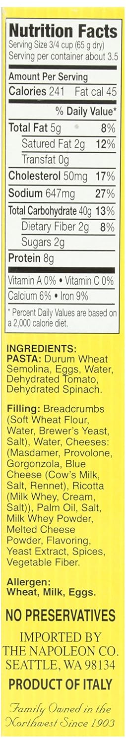 Napoleon Tortellini tricolor, 8 oz