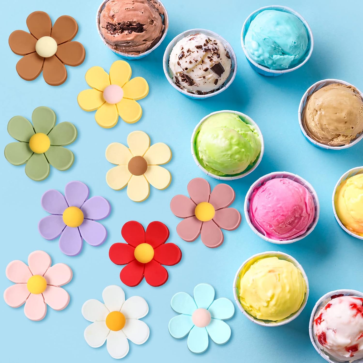 30 imanes magnéticos 3D para nevera con diseño de flores, para decoración de puertas de refrigerador, para decoración de cocina, accesorios de