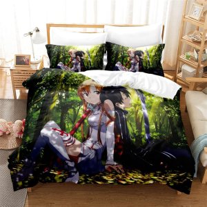 DAIRUINI Sword Art – Juego de ropa de cama en línea, funda de edredón, funda de almohada, 3 piezas, para adultos y niños, A-943, King 102 x 90 DAIRUINI Sword Art – Juego de ropa de cama en línea, funda de edredón, funda de almohada, 3 piezas, para adultos y niños, A-943, King 102 x 90