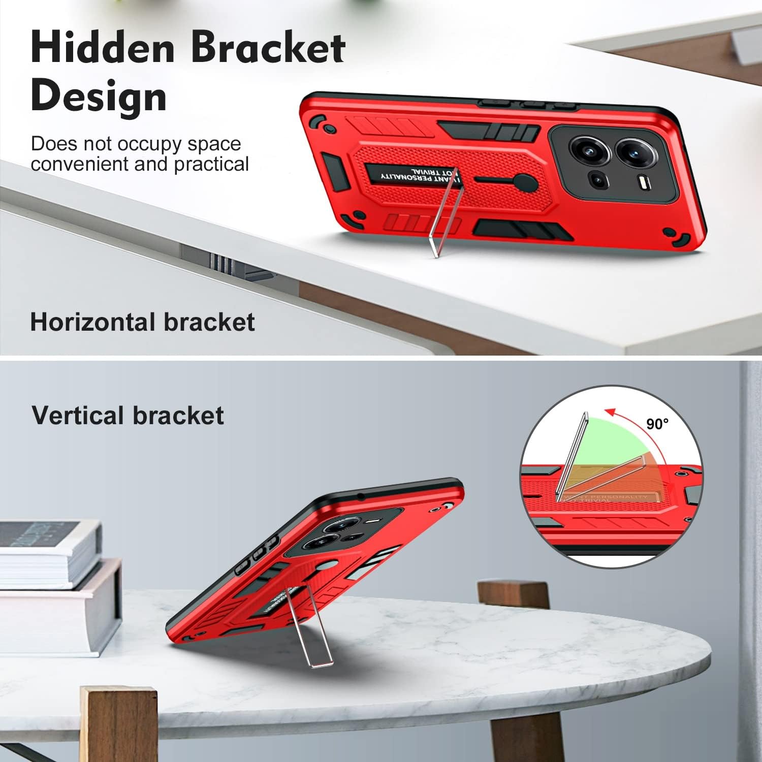 Funda compatible con Vivo V25 5GV25E, compatible con Vivo V25 5GV25E, carcasa resistente de absorción de golpes, funda protectora de cuerpo completo