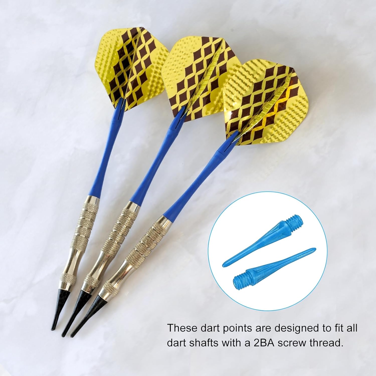 PATIKIL Puntas de dardos de plástico 2BA Hilo Suave Dart Reemplazo Punta de Plástico Punta Suave Accesorios de dardo