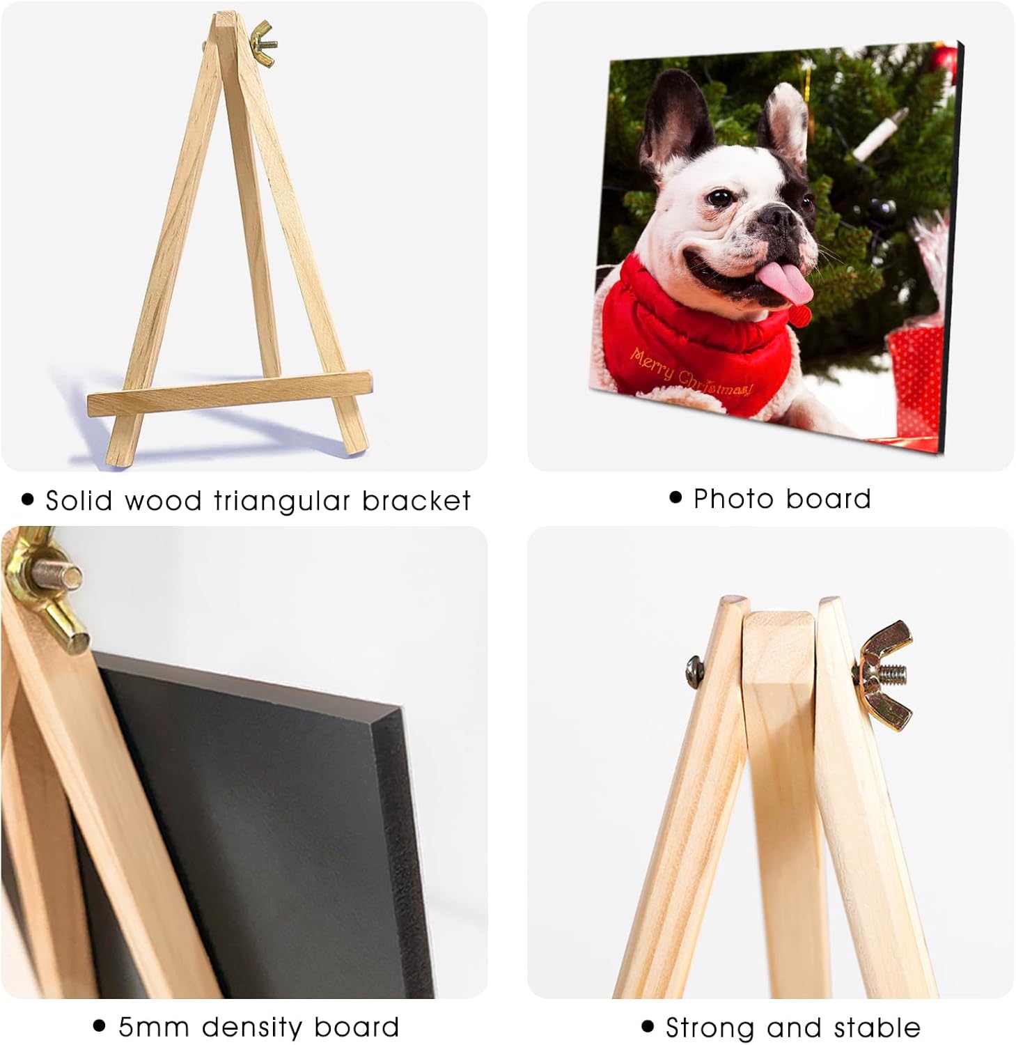 Marco de fotos de perro personalizado con caballete, regalo conmemorativo personalizado para mascotas para amantes de mascotas, retrato