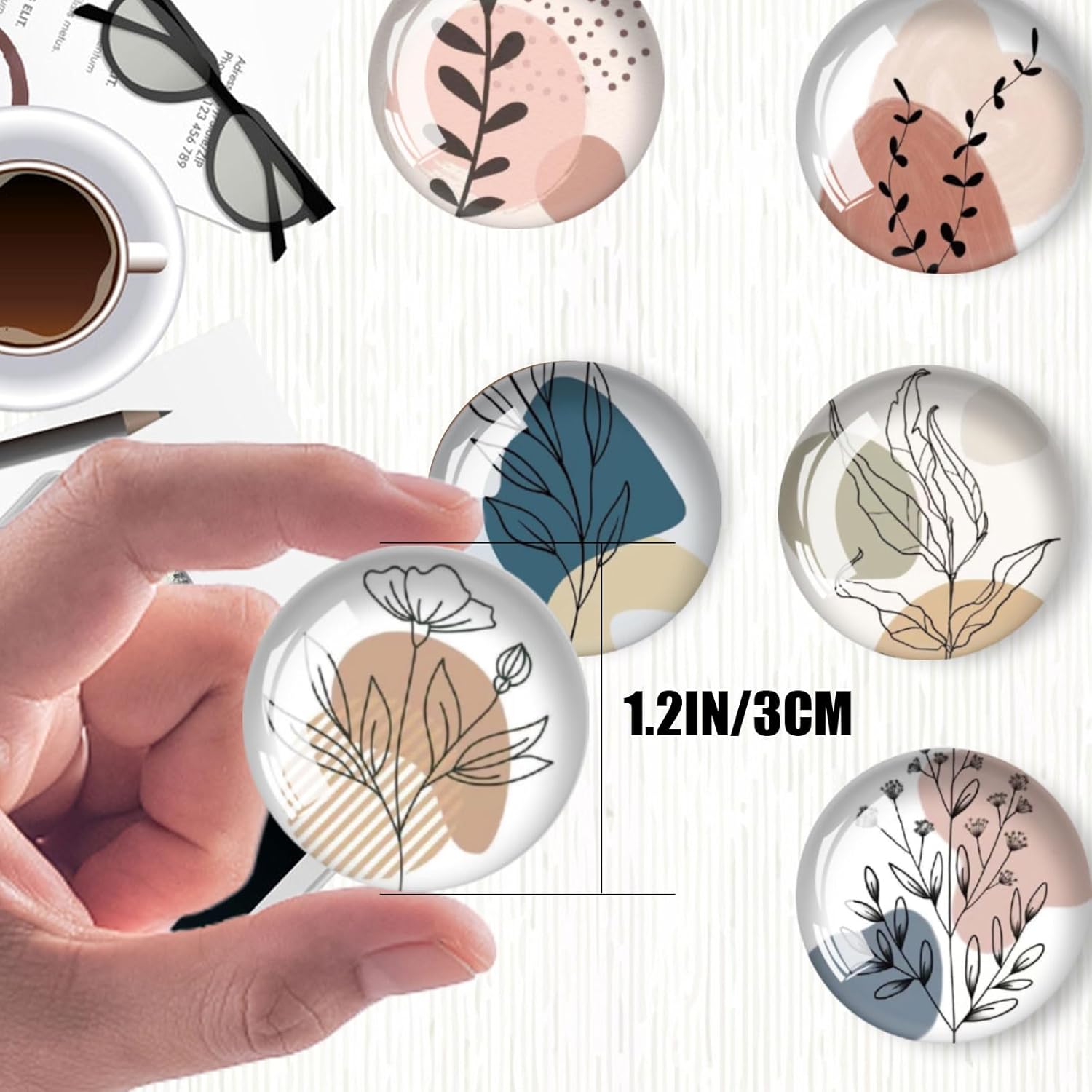 Calcomanías de vidrio fuertes para refrigerador, 12 imanes para refrigerador, divertida forma de imán de nevera, lindo imán pequeño para decoración