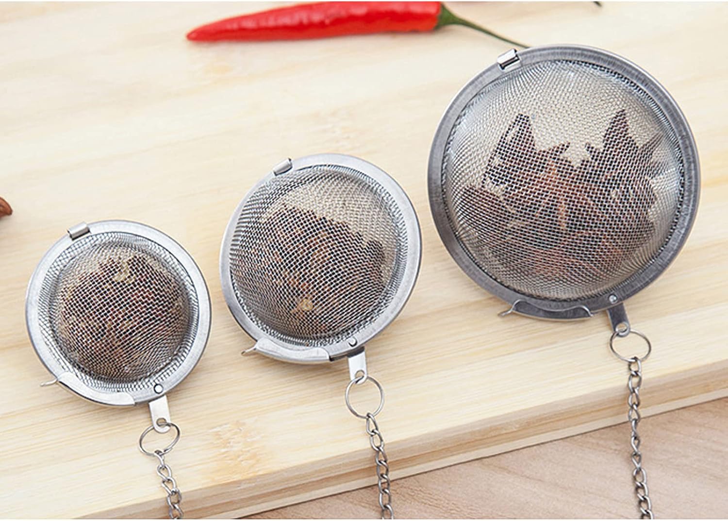 Infusor de té de 2 piezas, colador de té mejorado de 3.5 pulgadas, infusores de té de primera calidad para té suelto, té más pronunciado, bola de té