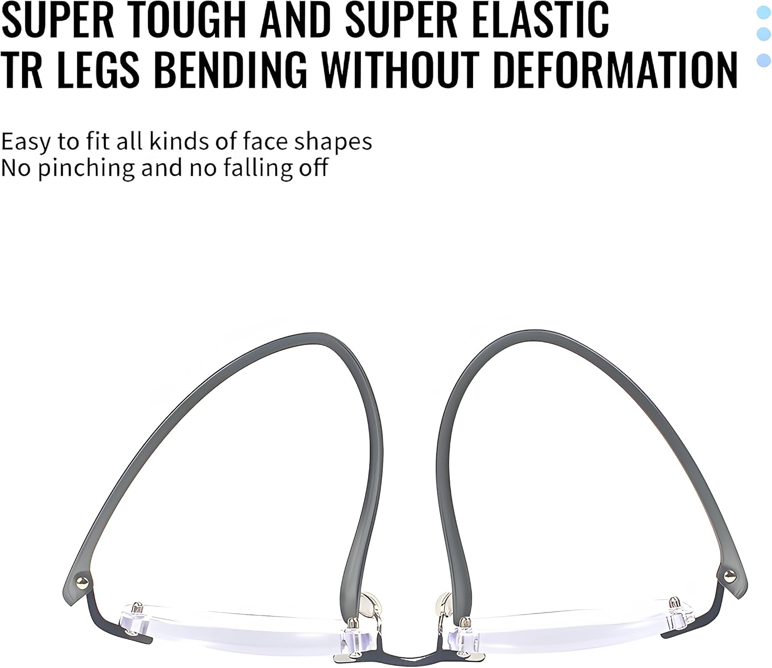 Paquete de 2 lentes de lectura con luz azul, lentes de lectura para hombre, lentes de lectura para mujer, sin marco, para computadora