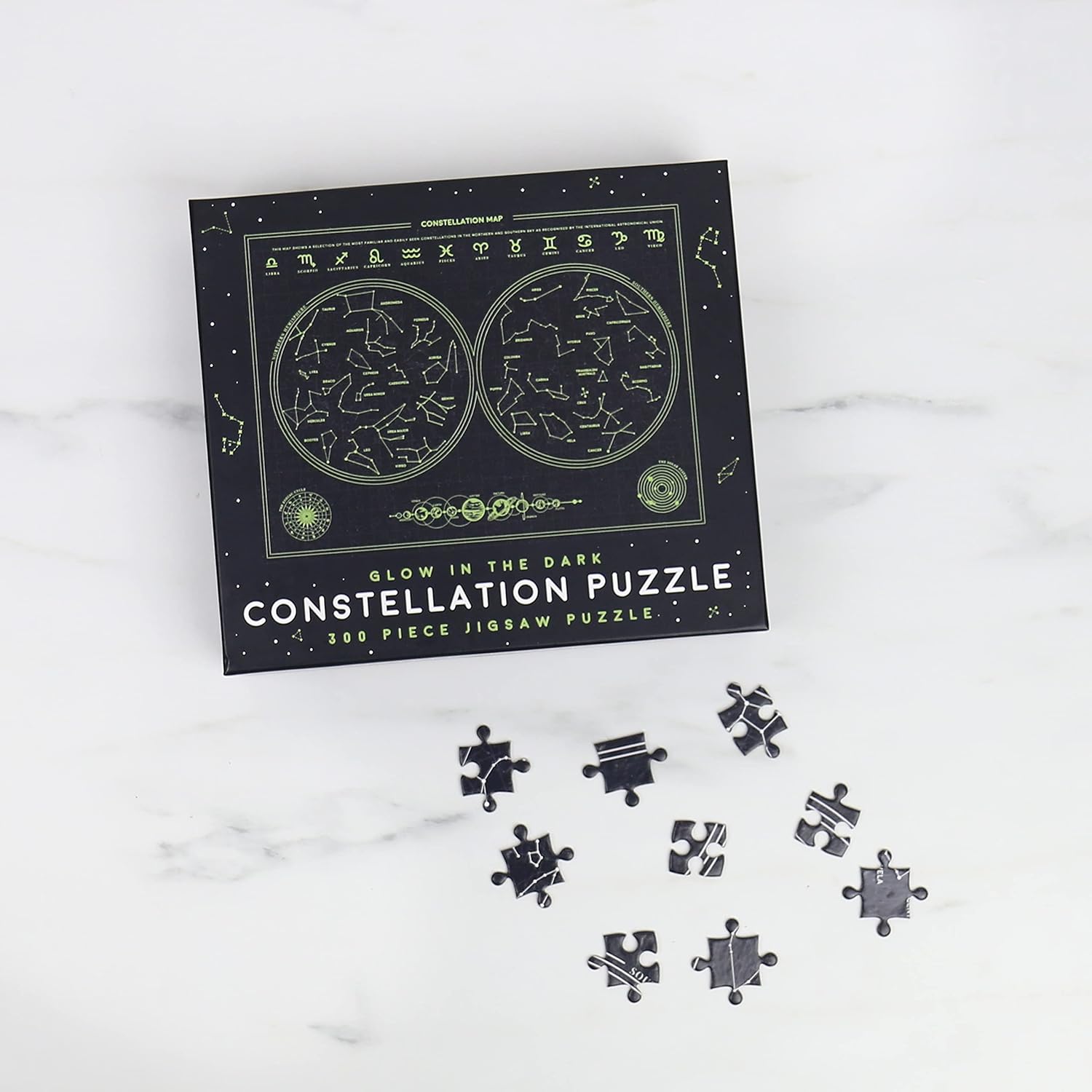 Gift Republic Rompecabezas de constelación que brilla en la oscuridad 300 piezas 11.8×15.7 in Rectangular