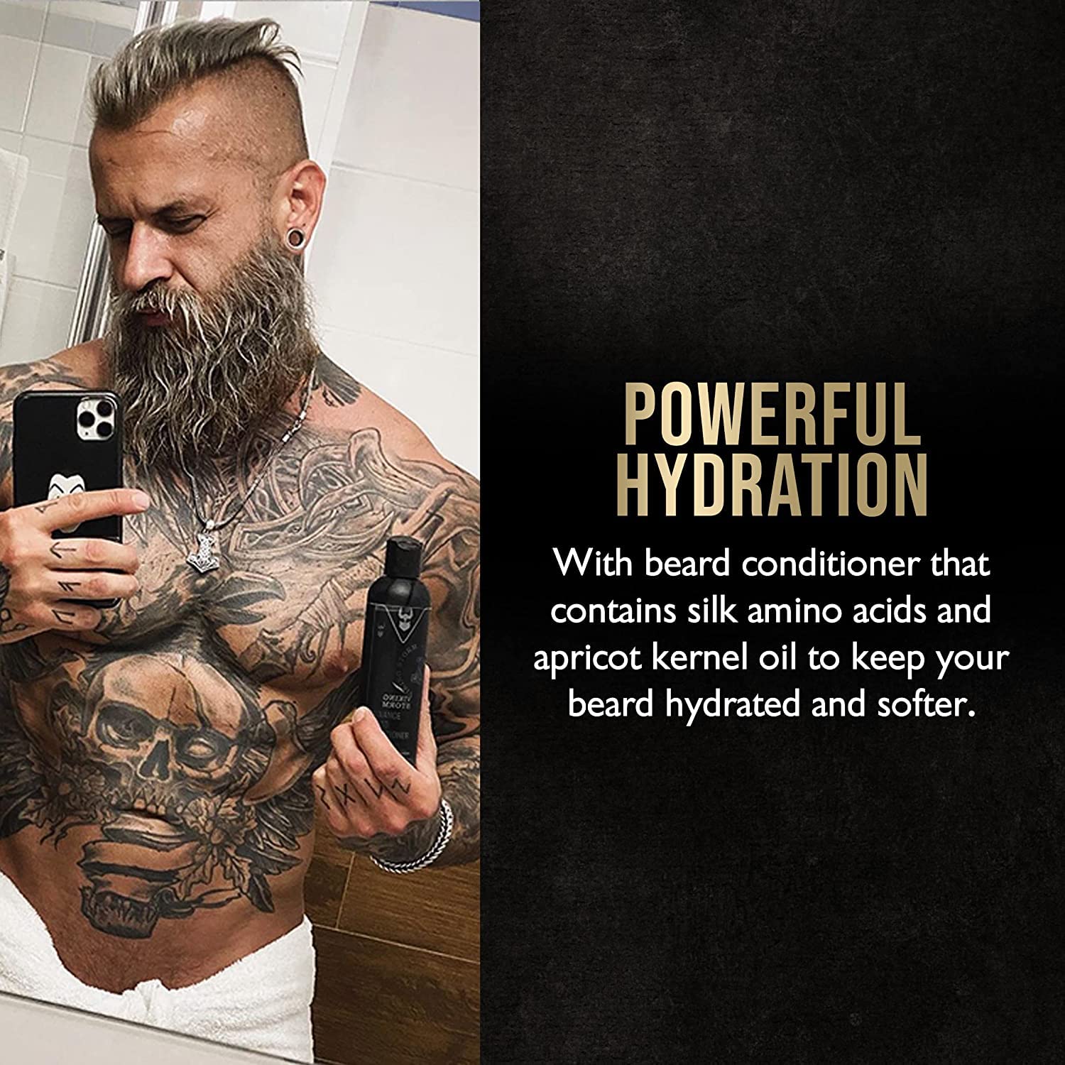 The Beard Struggle – Acondicionador de barba Marksman – Colección Silver, Alfheim’s Forests – Nutrie, suaviza y fortalece la barba – Acondicionador