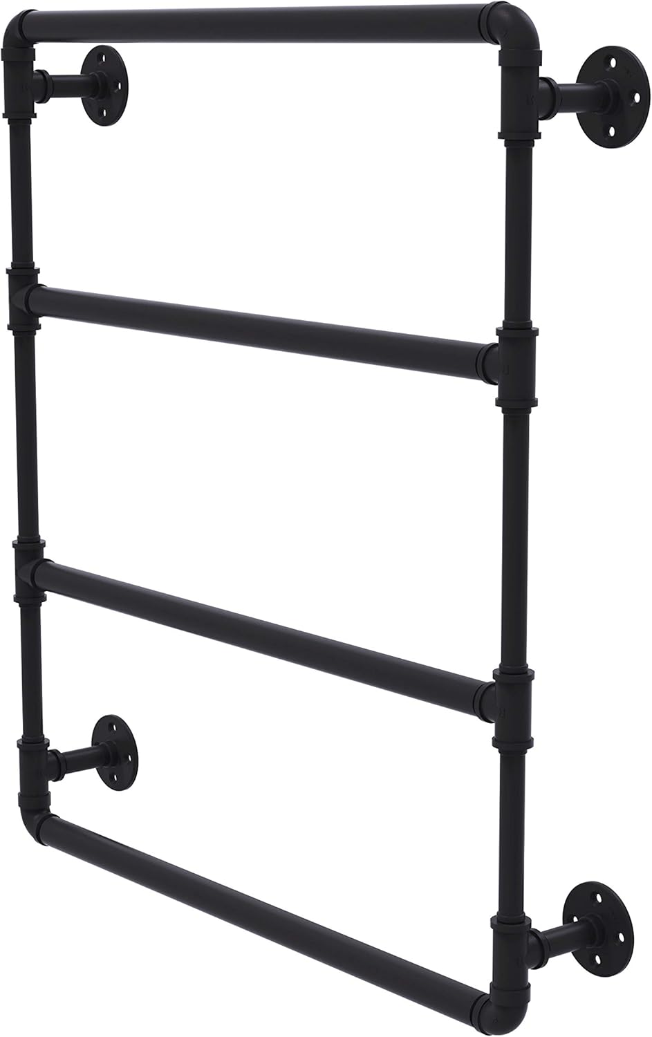Allied Brass P-280-24-LTB Pipeline Collection – Toallero montado en la pared de 24 pulgadas, 24 pulgadas, negro mate