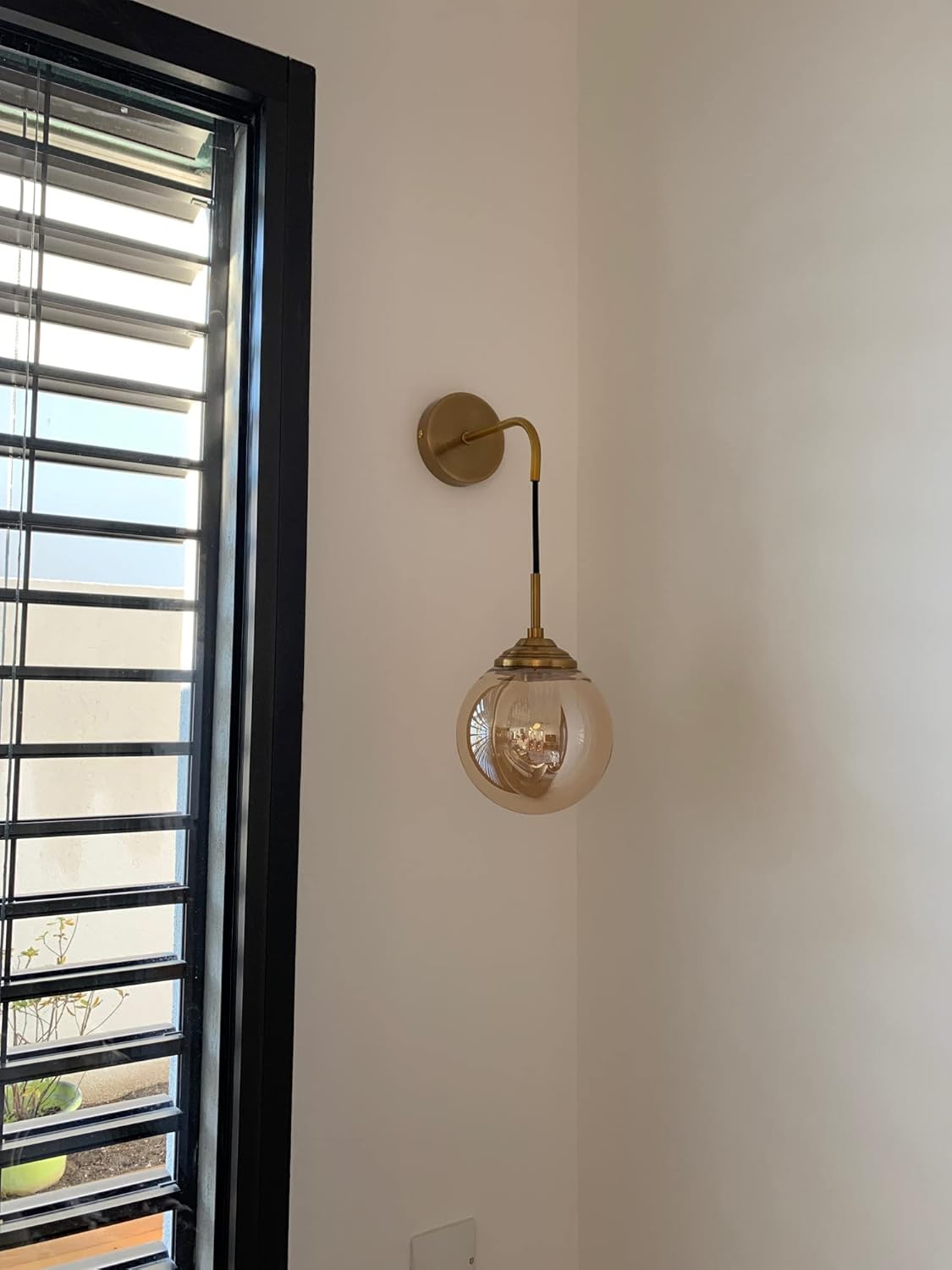 Paquete de 3 cubiertas de pantalla de vidrio ámbar transparente de repuesto para accesorios de iluminación, pantalla redonda de globo de 5.9
