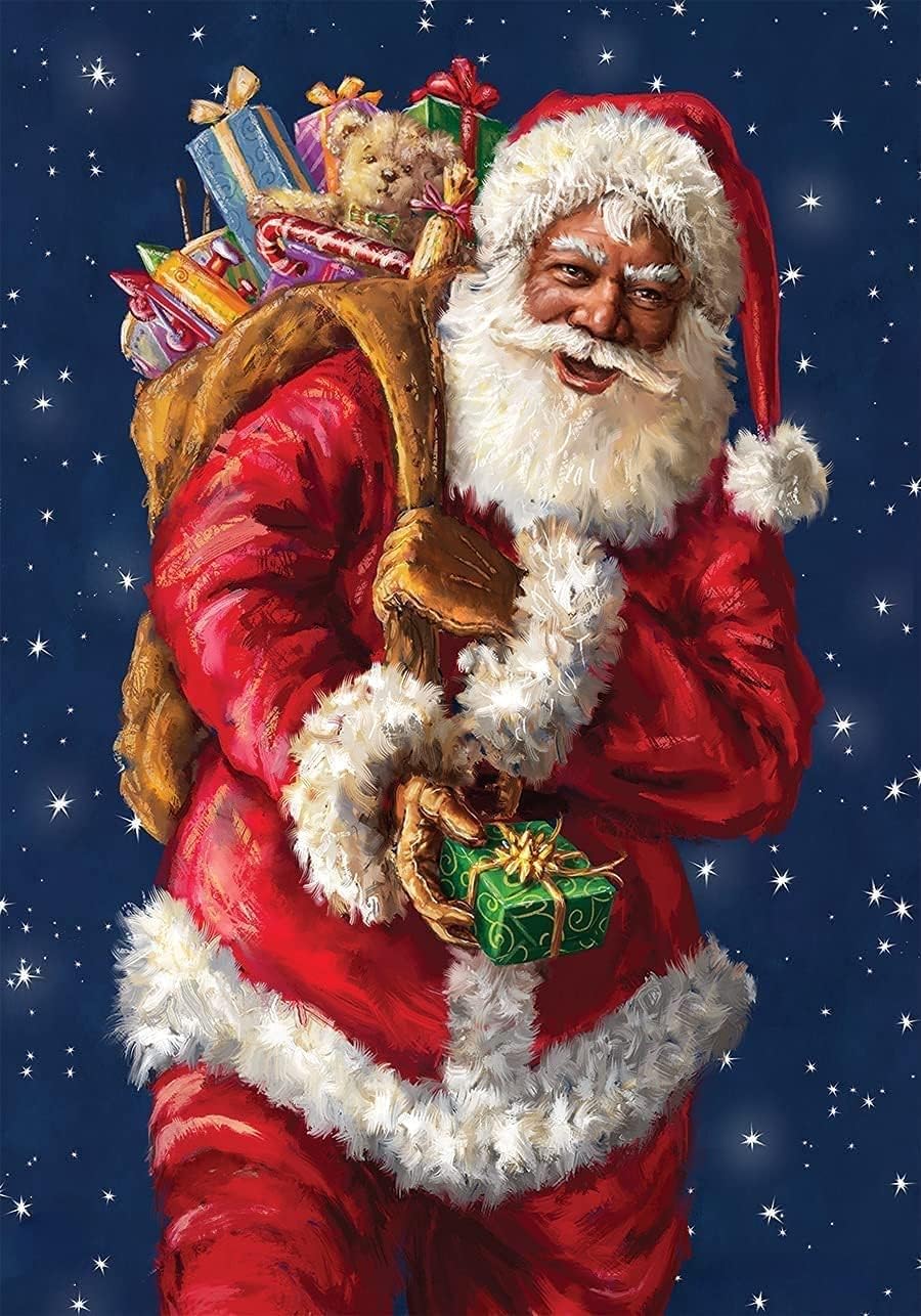 Rompecabezas de 500 piezas para adultos, juguetes de Navidad de Papá Noel negro, rompecabezas de decoración del hogar, juegos educativos,