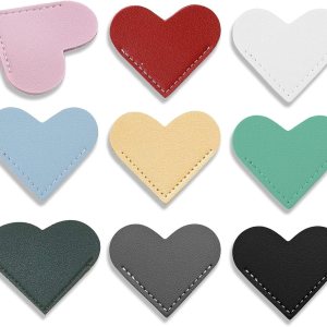 9 marcapáginas de cuero para mujeres con forma de corazón, bonito marcador de esquina, accesorios de libros para amantes de la lectura, marcadores 9 marcapáginas de cuero para mujeres con forma de corazón, bonito marcador de esquina, accesorios de libros para amantes de la lectura, marcadores