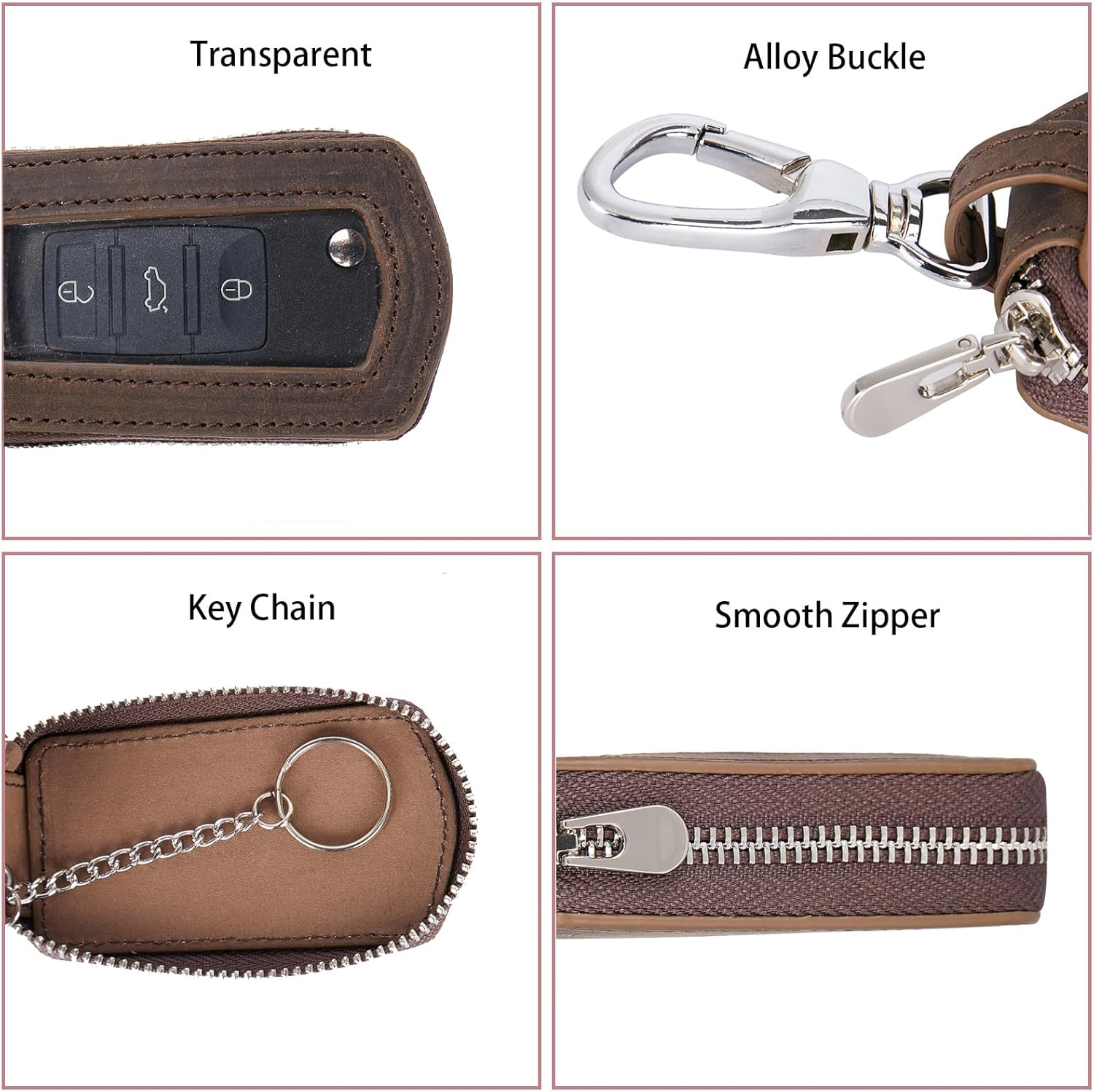 Funda universal para llavero de automóvil, funda de cuero para llavero, protector de llavero, soporte para llavero de automóvil para llavero remoto