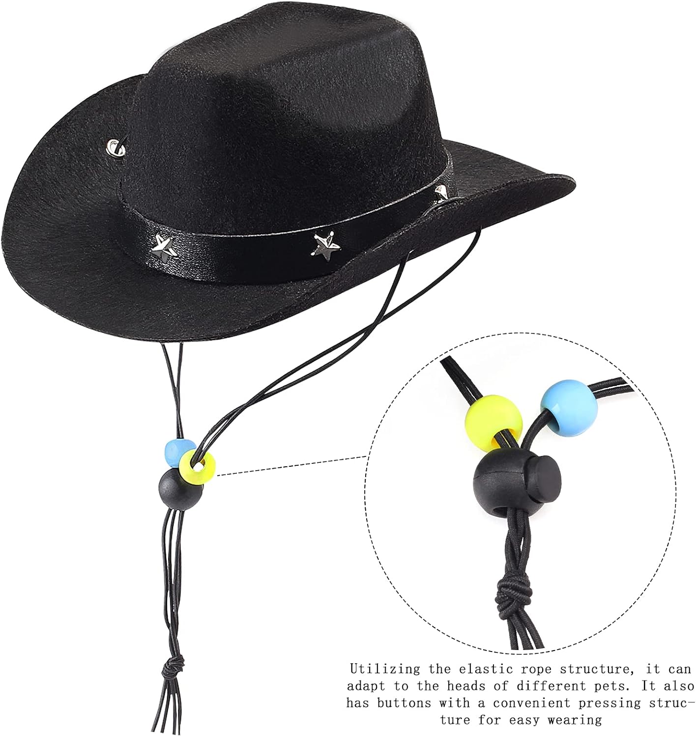 Yewong Accesorios de disfraz de vaquero para mascotas, perro, gato, tamaño de mascota, sombrero de vaquero y bufanda, accesorios de vaquero del