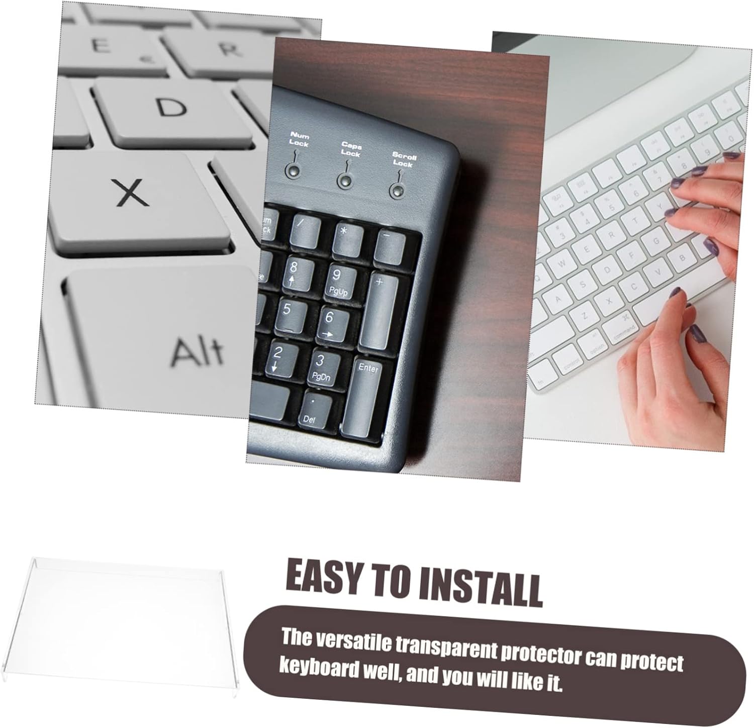 ABOOFAN Cubierta antipolvo para teclado de computadora, protector de escritorio, teclado portátil, funda para teclado mecánico, protector de teclado