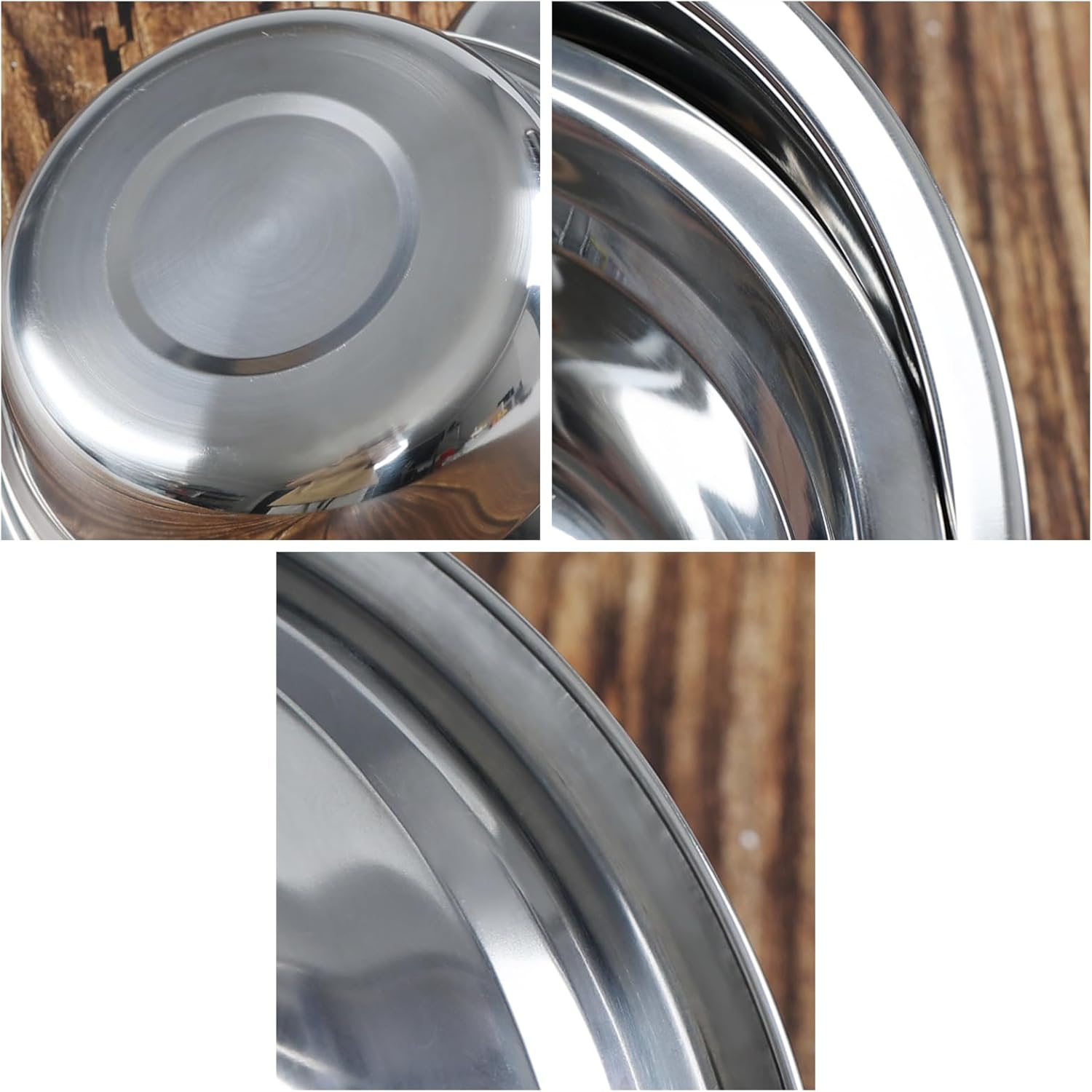 Minekkyes Paquete de 4 cuencos de acero inoxidable para mezclar, cuencos de metal
