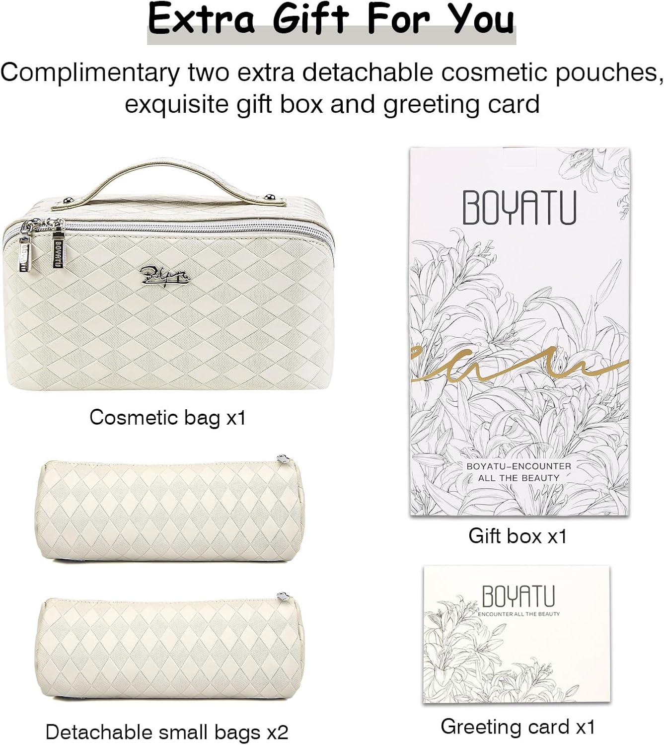 Bolsa de maquillaje organizadora de viaje para cosméticos juego de 3 bolsas de aseo de gran capacidad para mujeres, bolsa de maquillaje portátil con