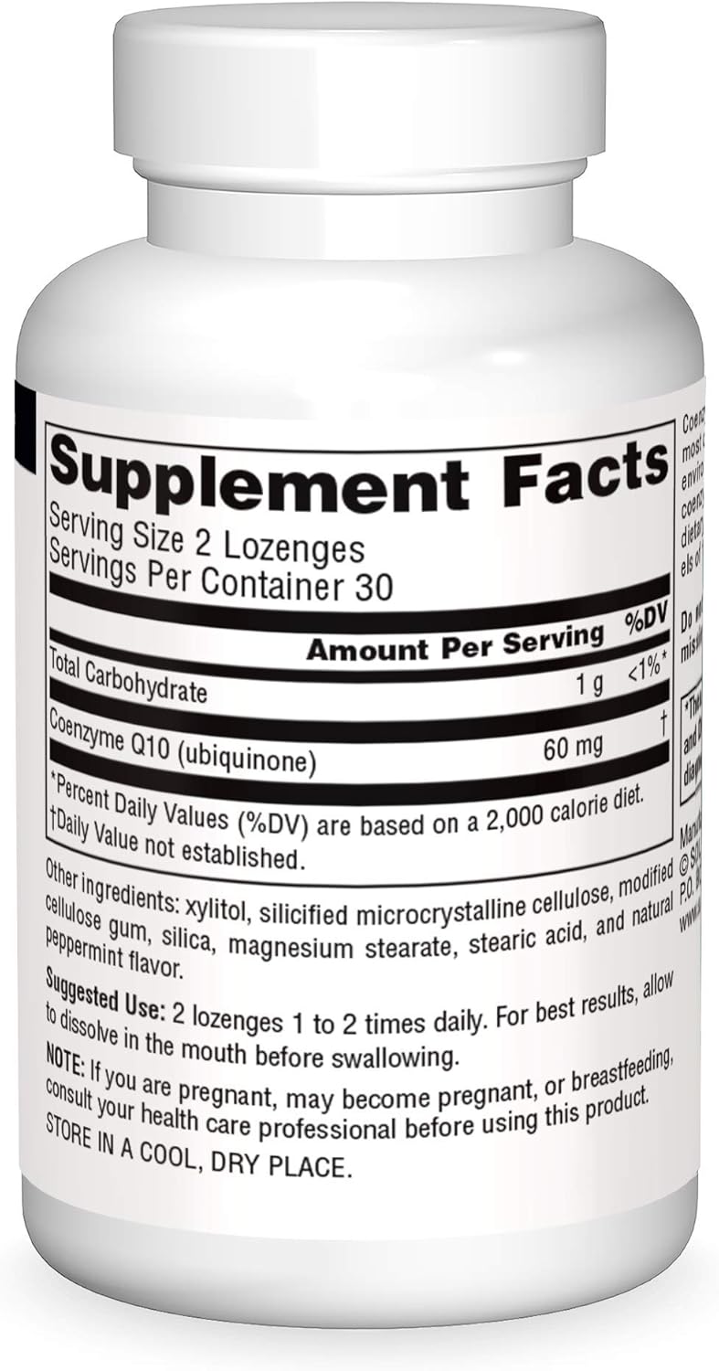 Source Natural Coenzyme Q10 – Soporte antioxidante de 30 mg para corazón, cerebro, inmunidad y apoyo hepático, 60 pastillas